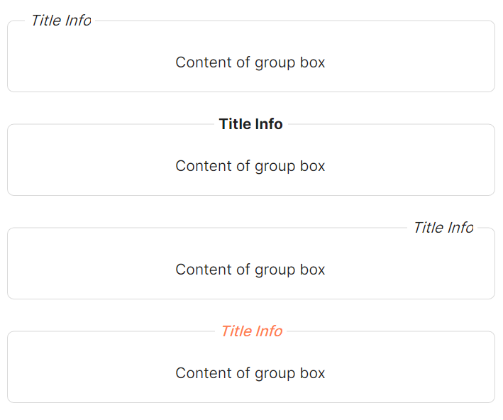 AtomUI GroupBox组件