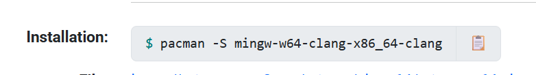 Clang command